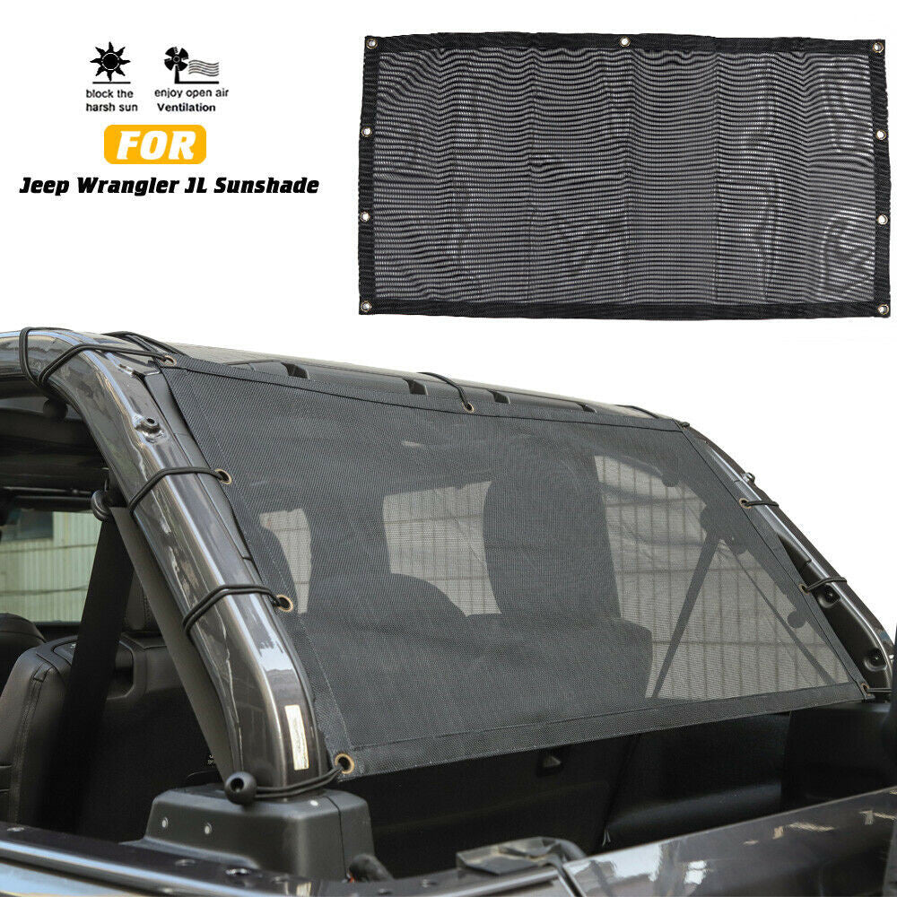 Rear Cargo Trunk Sun Screen Insulation Mesh Cover for Jeep Wrangler JL 2018-2023 4dr Interior Part