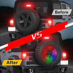 Tire Carrier Spare Tire Color LED Lighting Kit with Remote - GENSSI Lighting