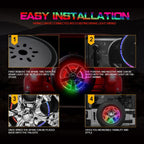 Tire Carrier Spare Tire Color LED Lighting Kit with Remote - GENSSI Lighting