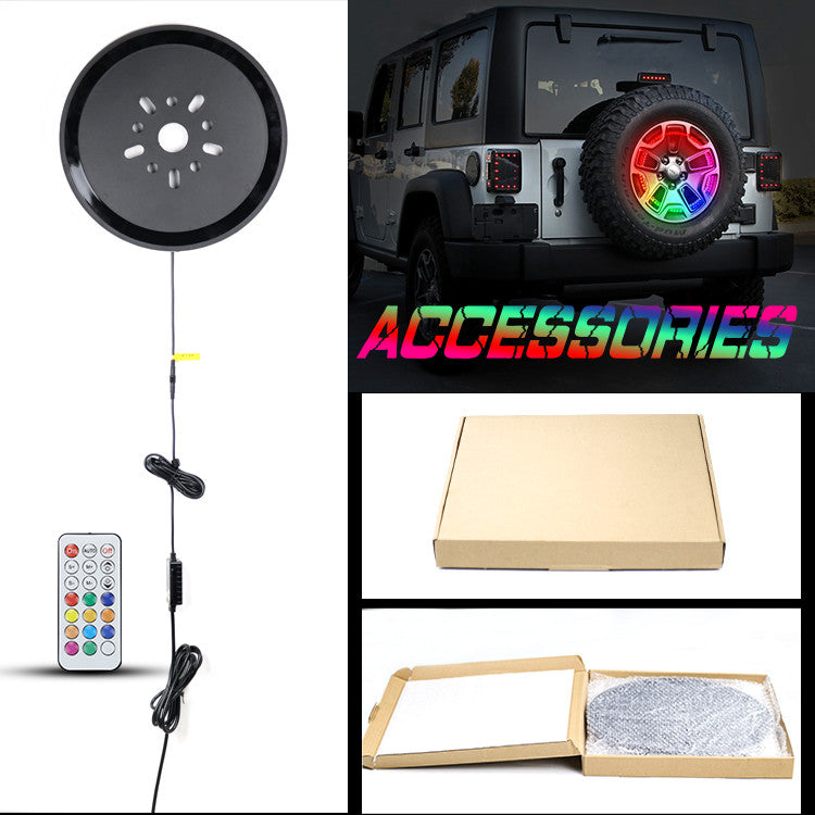 Tire Carrier Spare Tire Color LED Lighting Kit with Remote Lighting