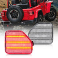 Rear Bumper Reflector Tail Light for Jeep Wrangler JL 2018-2023 Clear Lens Red LED Default Title Lighting