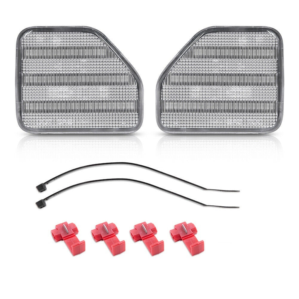 Rear Bumper Reflector Tail Light for Jeep Wrangler JL 2018-2023 Clear Lens Red LED Lighting