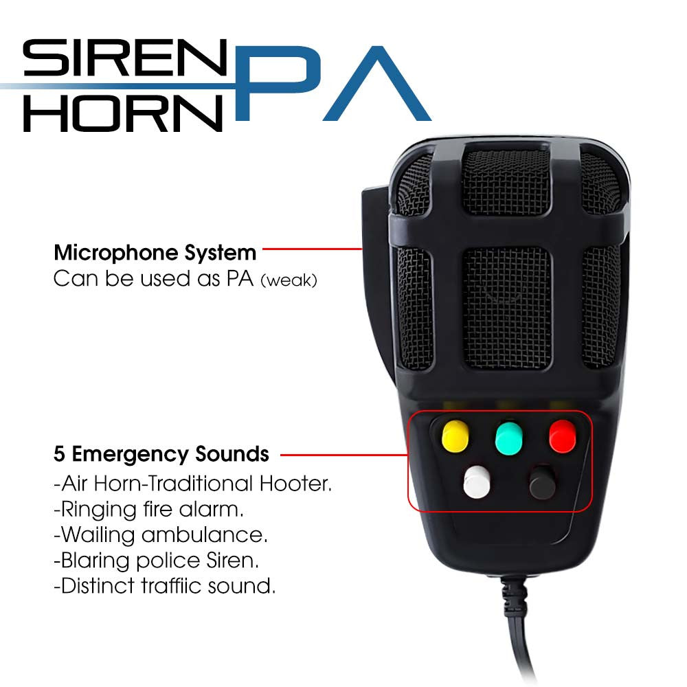 Police Siren Emergency Sound 5 Tone with Hand Held PA Electrical