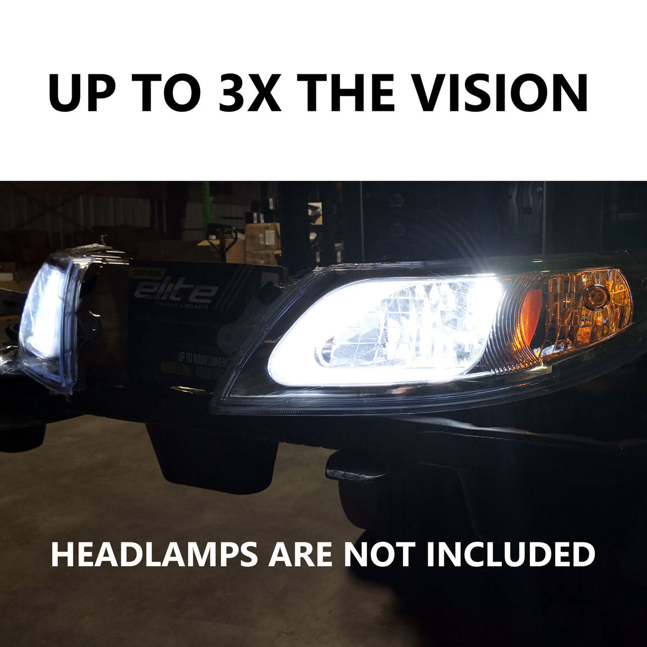 LED Pro Headlight Headlamp Pair for International 4100 4200 4300 4400 8500 8600 Lighting