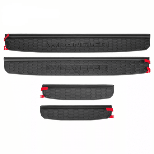 4 Door Aftermarket Door Sill Guards for Jeep Wrangler JL 2018+ - GENSSI Interior Part