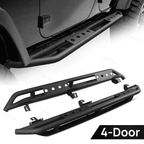 Running Boards Side Steps 2007 - 2018 Jeep Wrangler 4 - Door Black Powdered - GENSSI Exterior Part