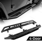 Running Boards Side Steps 2007 - 2018 Jeep Wrangler 4 - Door Black Powdered - GENSSI Exterior Part