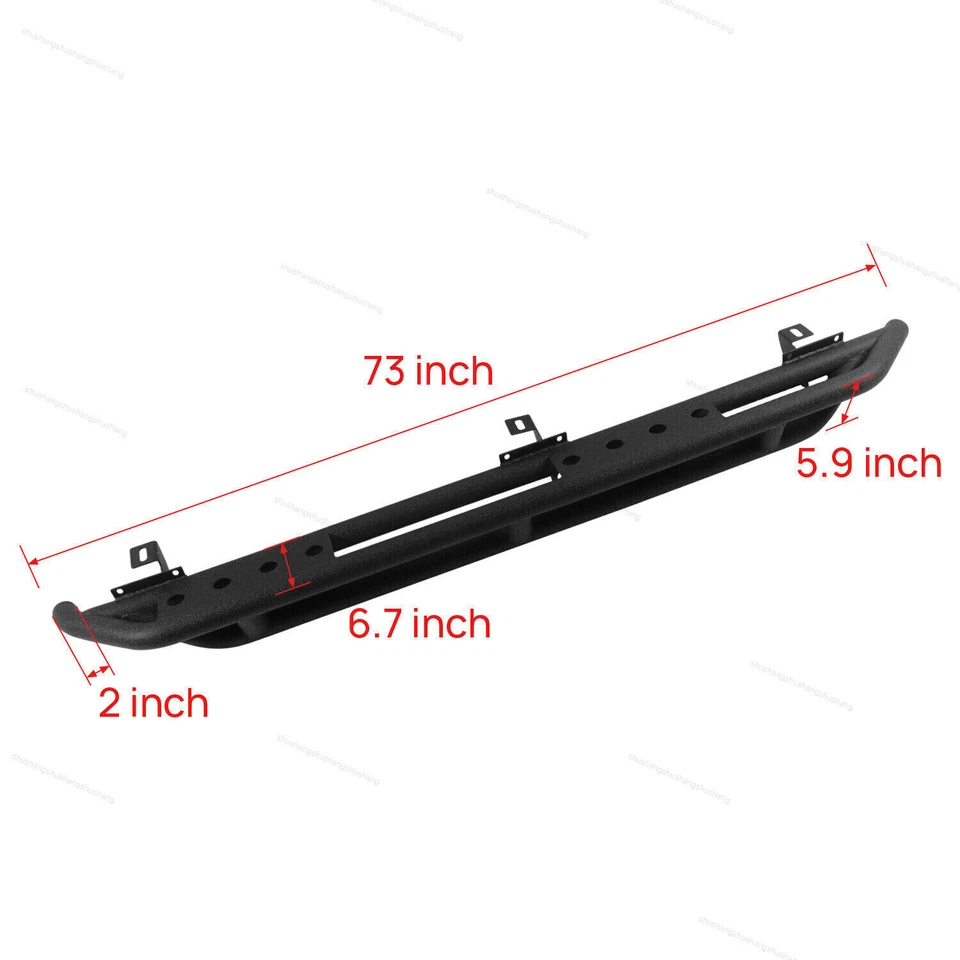Running Boards Side Steps 2007-2018 Jeep Wrangler 4-Door Black Powdered Exterior Part
