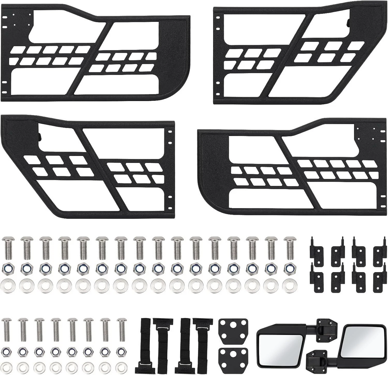 Tubular Doors with Mirrors for Jeep Wrangler JK JKU 2007-2017 Exterior Part