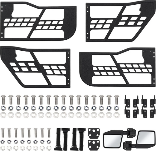 Tubular Doors with Mirrors for Jeep Wrangler JK JKU 2007-2017 Default Title Exterior Part