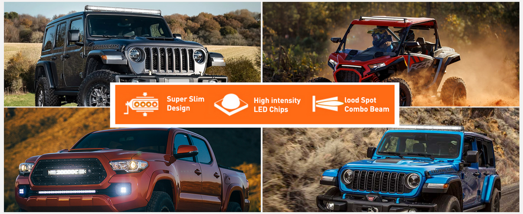 Slim LED Light Bar 31 Inch 78LED Single Row Spot Flood Combo Fog for Bumper Hood Roof Lighting