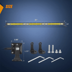 Slim LED Light Bar 31 Inch 78LED Single Row Spot Flood Combo Fog for Bumper Hood Roof - GENSSI Lighting