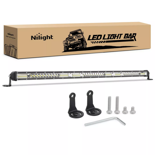 Slim LED Light Bar 31 Inch 78LED Single Row Spot Flood Combo Fog for Bumper Hood Roof Lighting