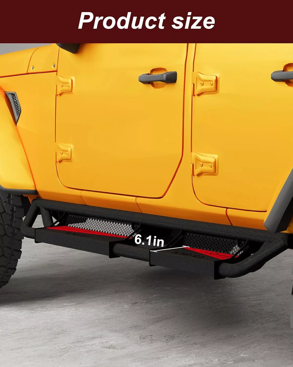 Nerf Bars Running Boards Side Steps for 2018-2024 Jeep Wrangler JL 4 Door Exterior Part