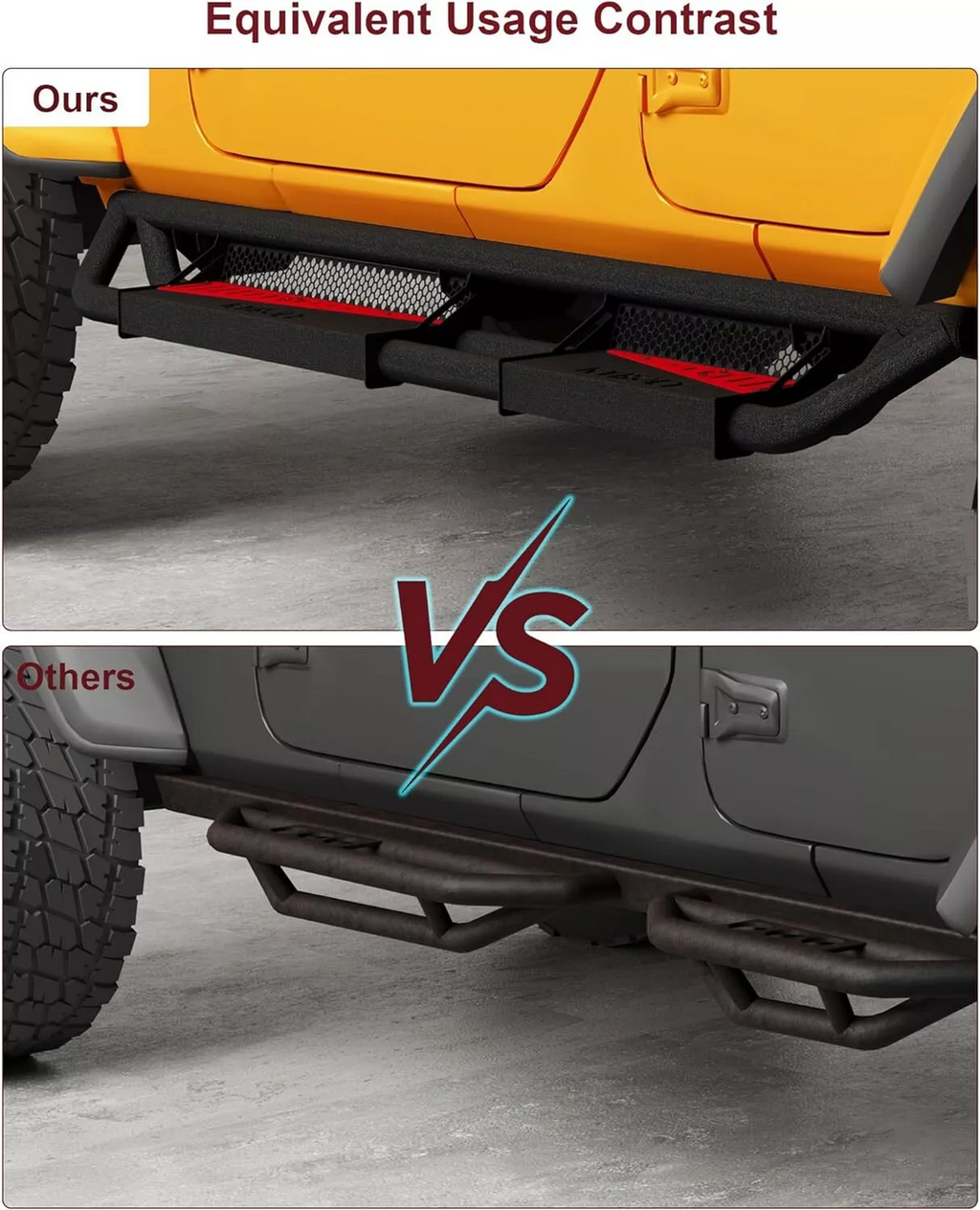 Nerf Bars Running Boards Side Steps for 2018-2024 Jeep Wrangler JL 4 Door Exterior Part