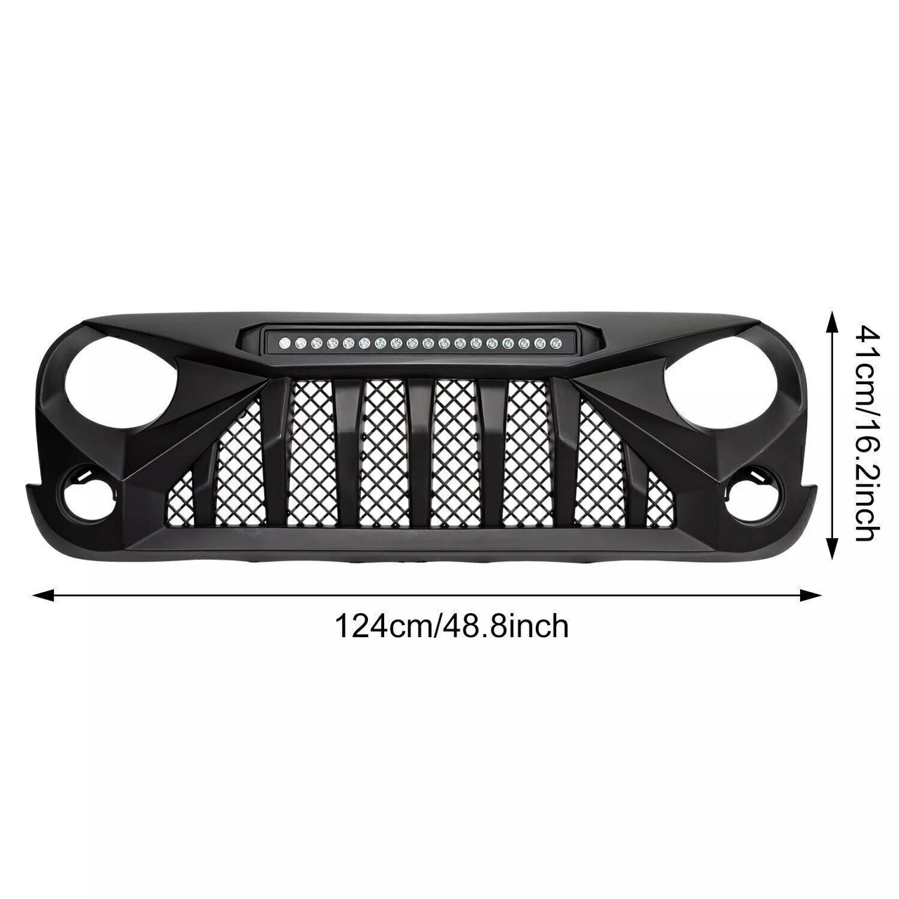 Mars Grille with Off Road LED Lights Jeep Wrangler JK JKU 2007-2018 Grille