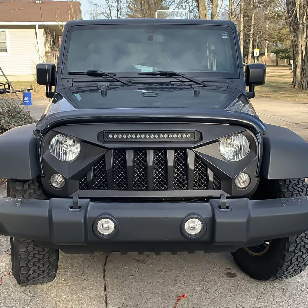Mars Grille with Off Road LED Lights Jeep Wrangler JK JKU 2007-2018 Grille