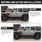 Running Boards Side Steps Bars BDK for 2018 - 2025 Jeep Wrangler JL Unlimited 4 - Door - GENSSI Exterior Part