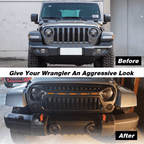 5 Amber LED Grille with Running Lights for Jeep Wrangler JK JKU 2007 - 2018 - GENSSI Grille