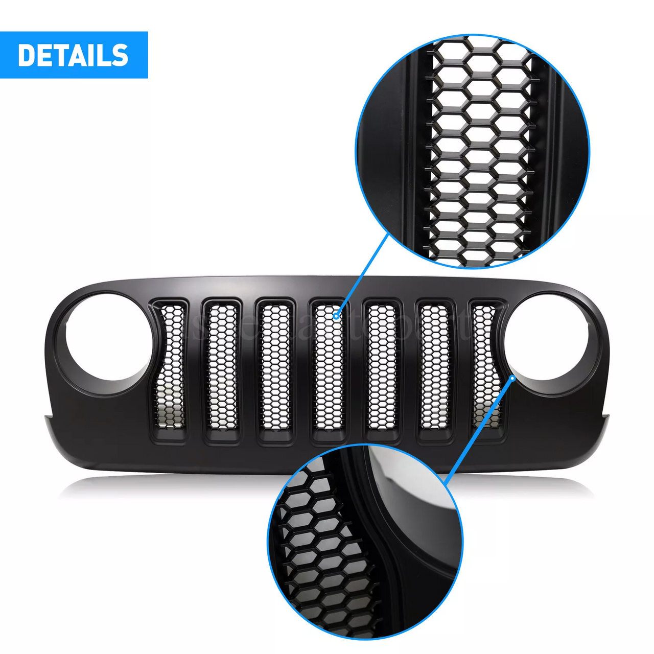 JL JLU Style Grille for 2007-2018 JK JKU Only Grille
