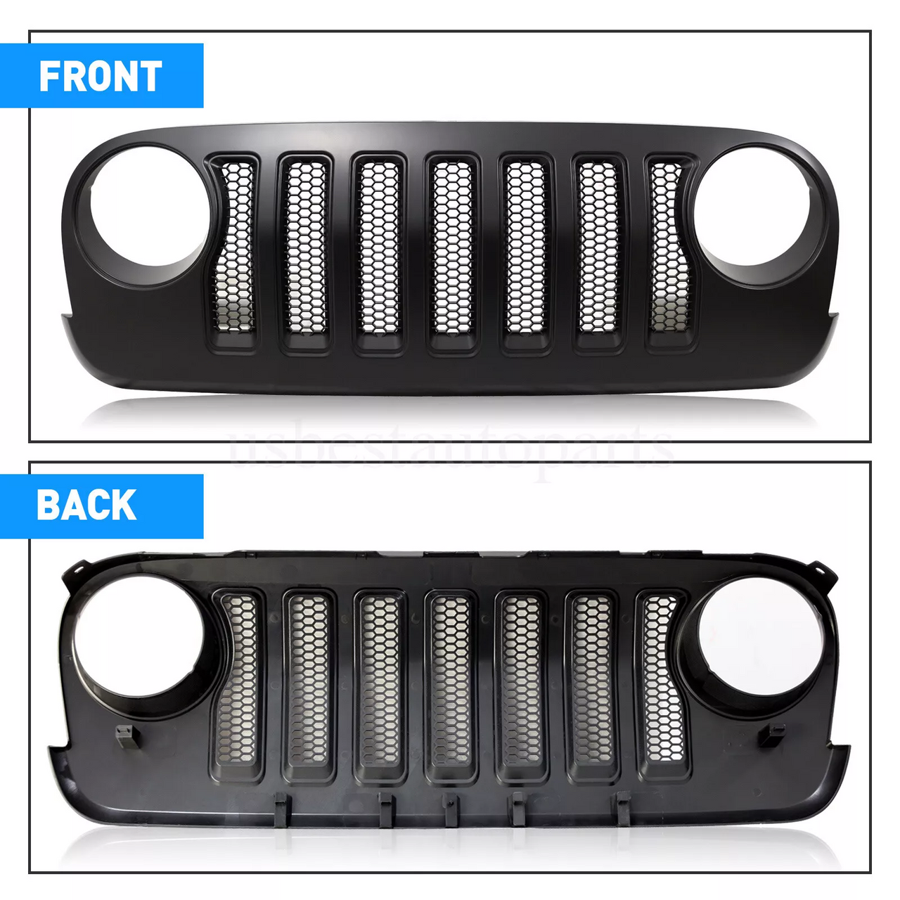 JL JLU Style Grille for 2007-2018 JK JKU Only Grille
