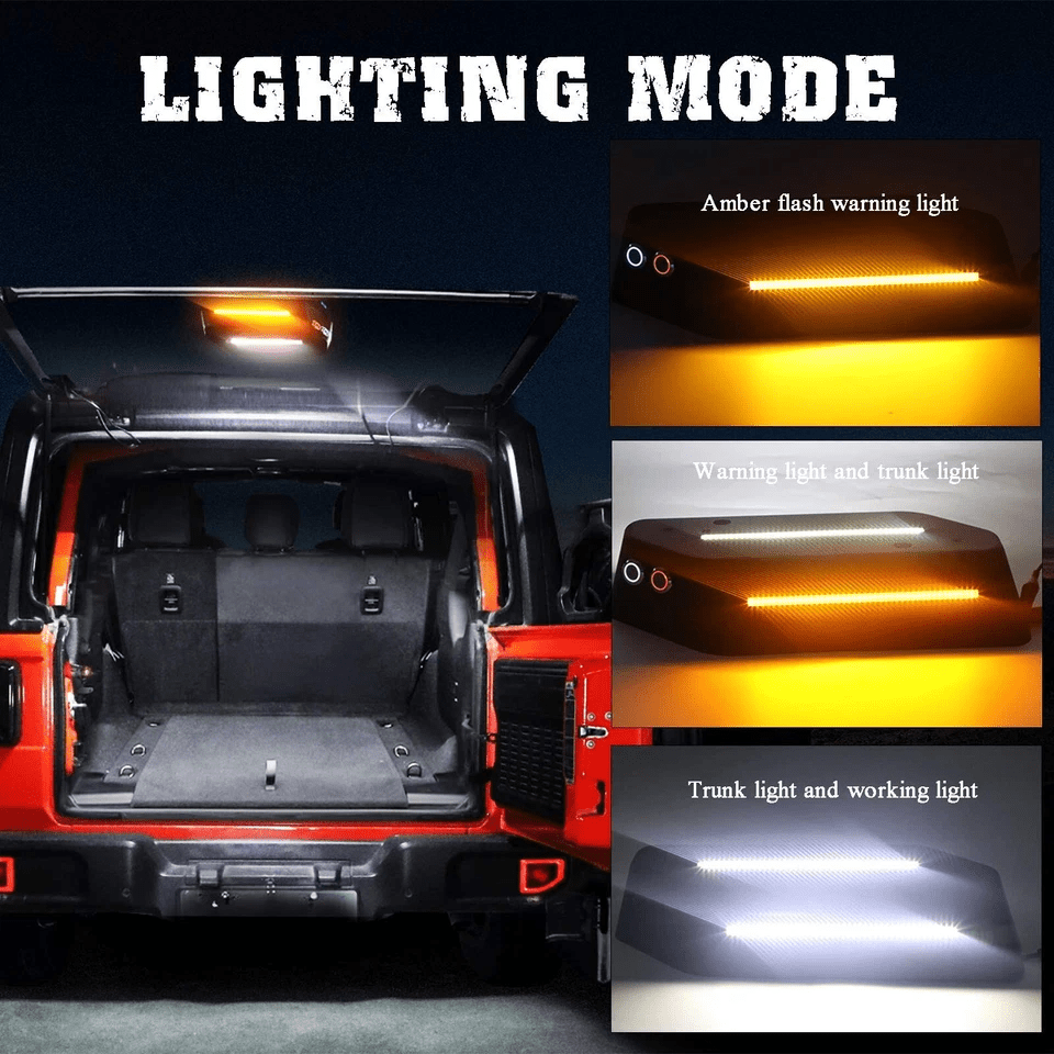 Cargo Light White and Flashing Amber Warning for Jeep Wrangler JL JLU 2018+ - GENSSI Lighting