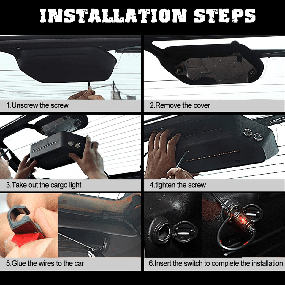Cargo Light White and Flashing Amber Warning for Jeep Wrangler JL JLU 2018+ - GENSSI Lighting