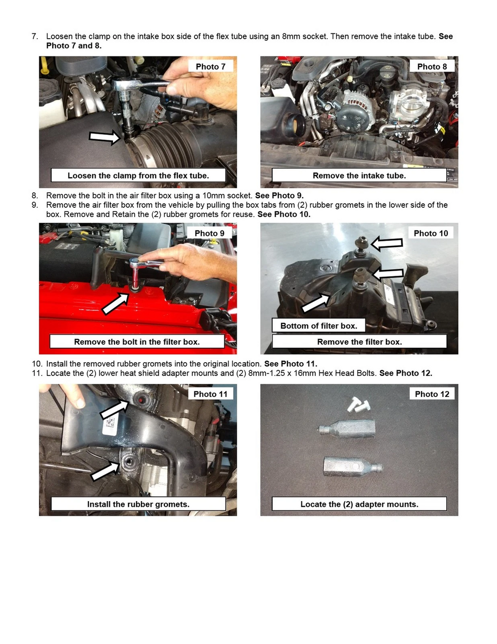 Cold Air Intake for Jeep Wrangler JL (2018-2023) / Jeep Gladiator (2020-2023) 2.0L 3.6L Engines Performance