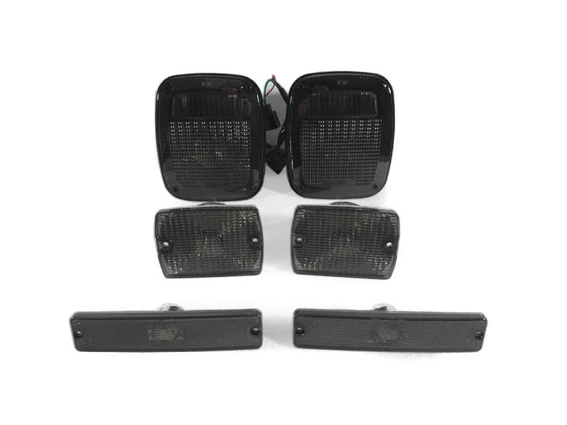 Smoked 3pcs Light Set for Jeep Wrangler YJ 1994-1995 Lighting