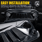 Black Widow Grid Mesh Grille for Jeep Wrangler JK JKU 2007 - 2018 - GENSSI Grille