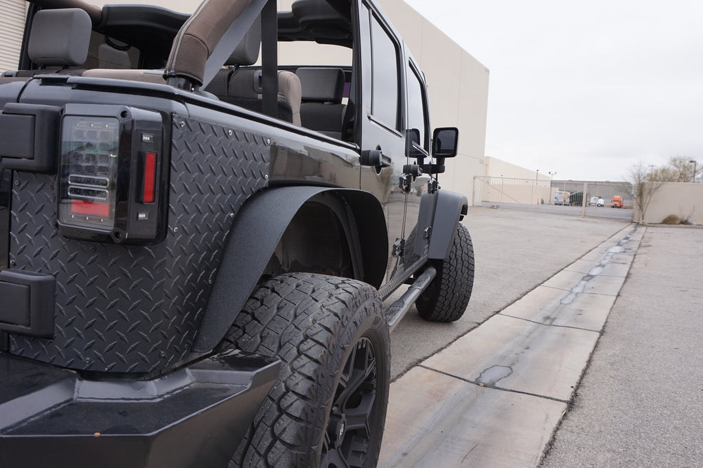 Steel Flat Top Metal Fenders for Wrangler JK 2007-2018 Exterior Part