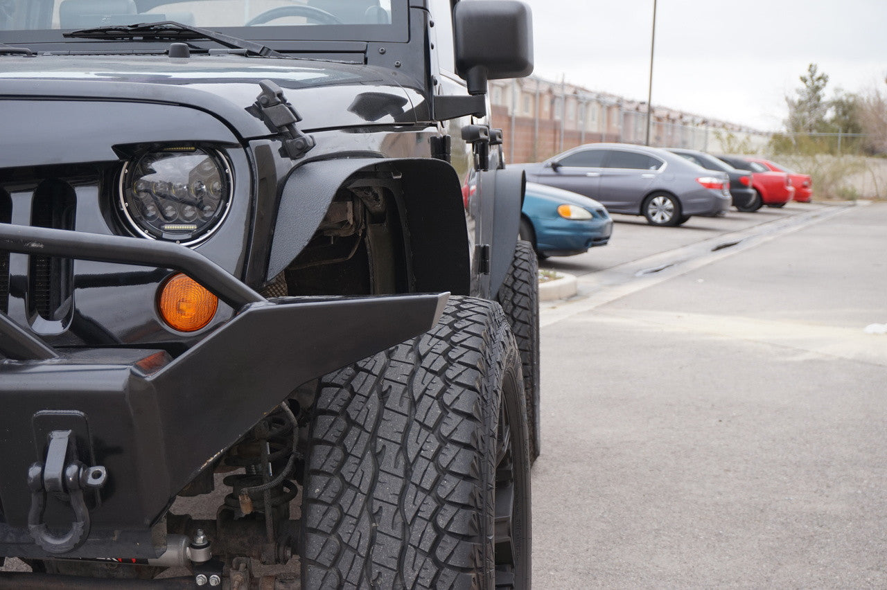 Steel Flat Top Metal Fenders for Wrangler JK 2007-2018 Exterior Part