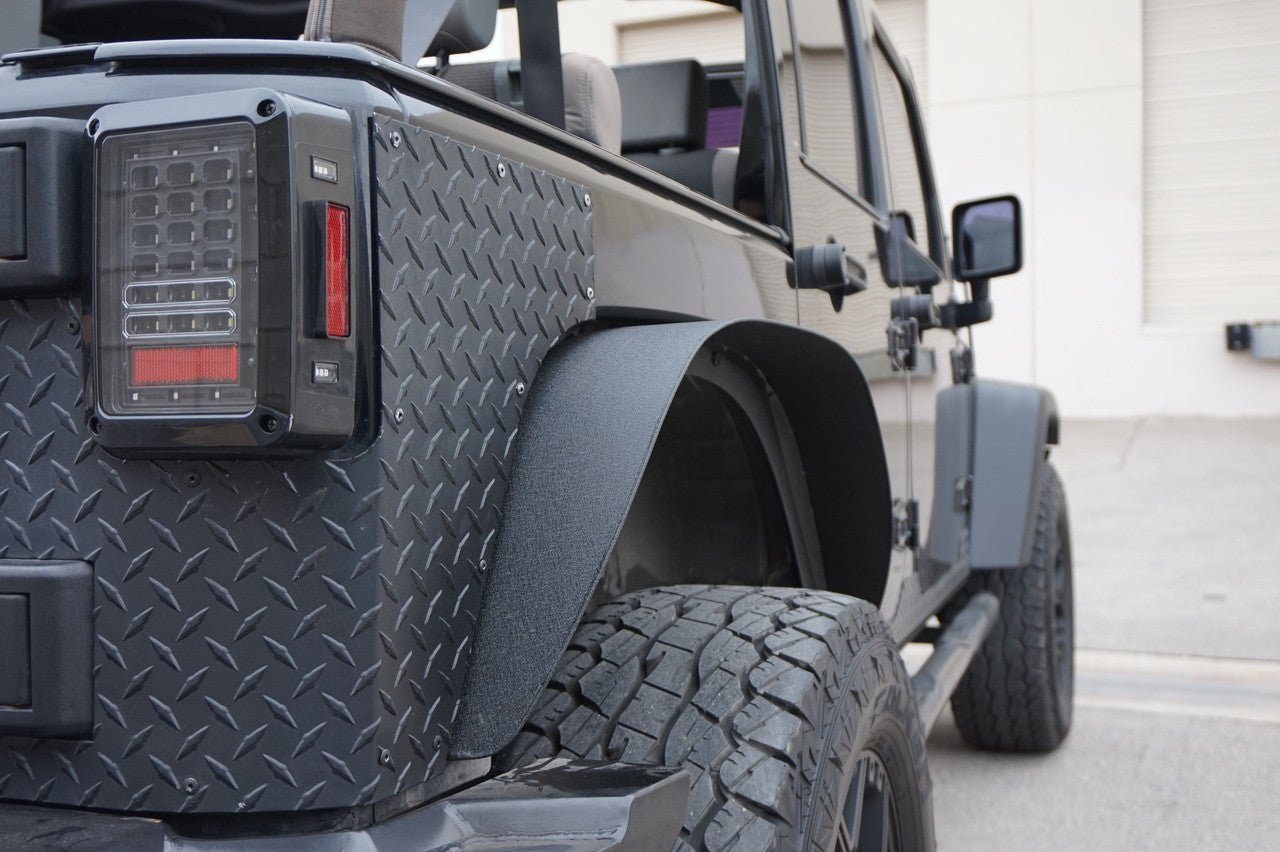 Steel Flat Top Metal Fenders for Wrangler JK 2007-2018 Exterior Part