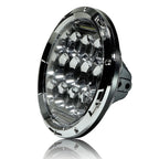 7 Inch Honeycomb Array Chrome LED Headlights Set Lighting