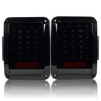 XPE Smoked LED Tail Lights for Wrangler JK 2007 - 2018 - GENSSI Lighting
