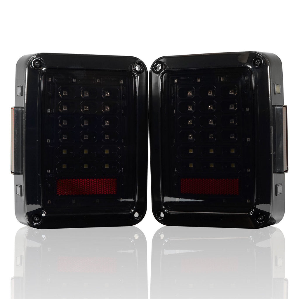 XPE Smoked LED Tail Lights for Wrangler JK 2007-2018 Lighting