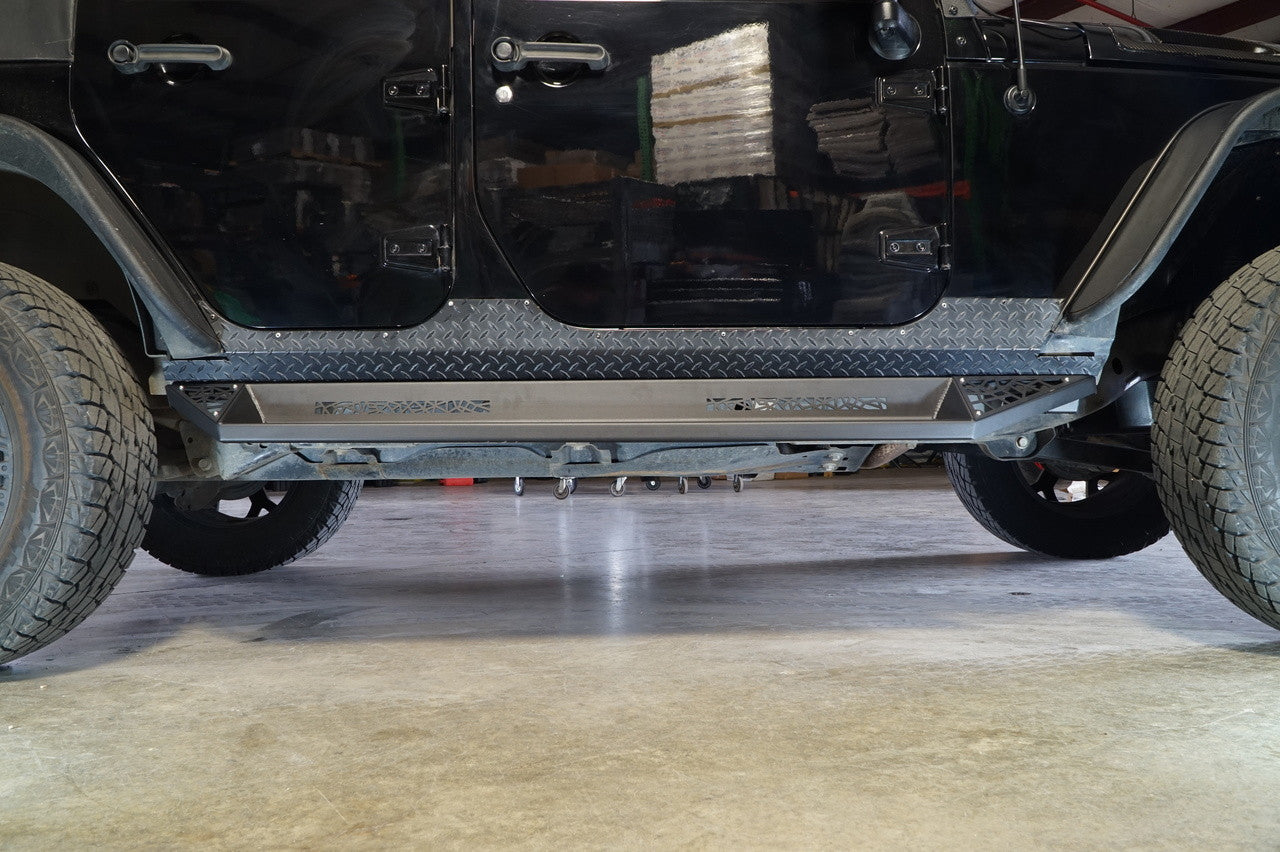AGGRESSOR Side Steps Rail Steps Rock Sliders 2007-2018 Jeep Wrangler 4dr Exterior Part