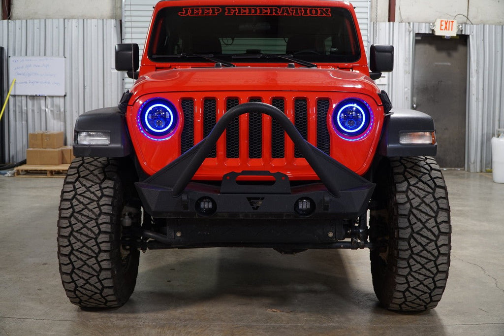 HALO RGB Color Projector LED Headlights for Wrangler JL & Gladiator 2018+ - GENSSI Lighting