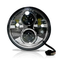 5.75 (5 3/4) Inch LED Chrome Projector Motorcycle Headlight Round Default Title Lighting