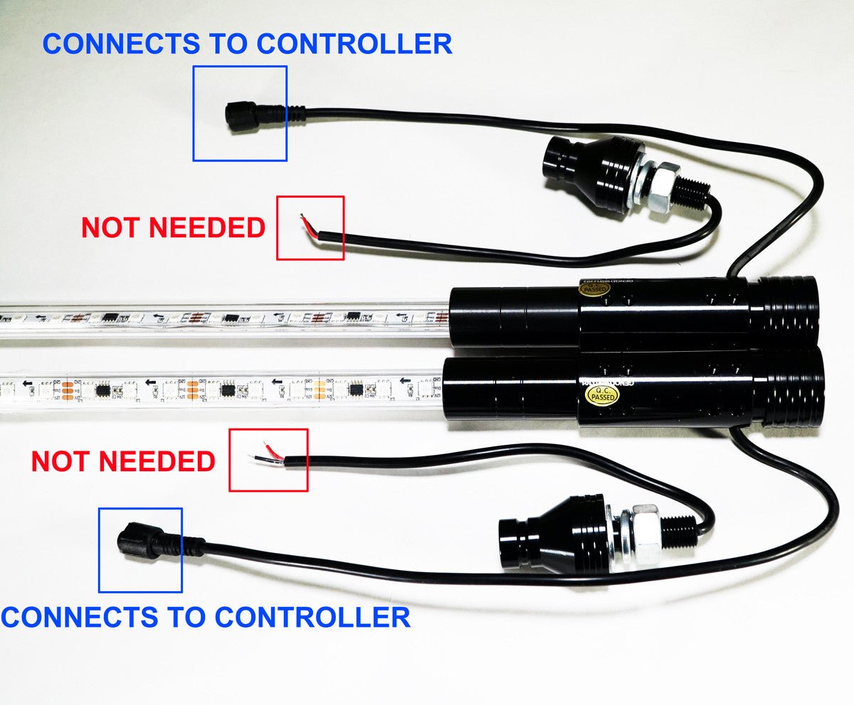 Dual LED Whip Kit Light Off Road Flag Wireless Color Changing - GENSSI Lighting