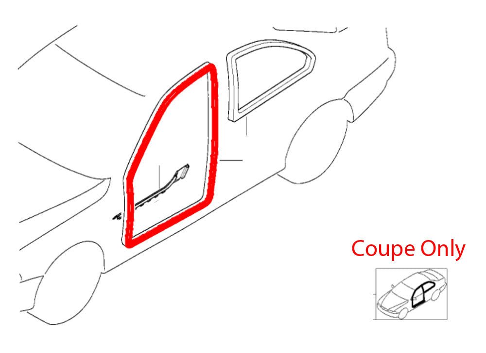 Left Door Seal Rubber for BMW E36 Coupe 2 Door 2dr 51711977727 Left Door Seal Rubber for BMW E36 Coupe 2 Door 2dr 51711977727