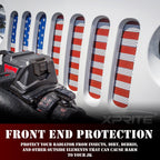 USA Flag Door Handle Inserts and Aluminum USA Flag Grille Insert for 2007 - 2018 Jeep Wrangler JK JKU - GENSSI Grille