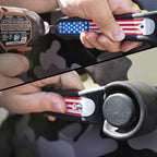 USA Flag Door Handle Inserts and Aluminum USA Flag Grille Insert for 2007 - 2018 Jeep Wrangler JK JKU - GENSSI Grille