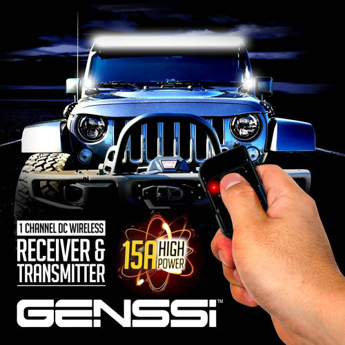 1 Channel High Power 15A On/Off Wireless Remote Controller 12V - GENSSI Electrical