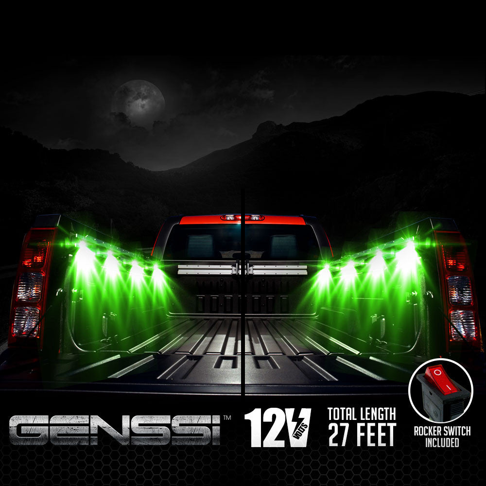 8 Module 48 LED RGB Color Wireless Exterior Truck Bed Rock Lights Lighting