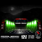 8 Module 48 LED RGB Color Wireless Exterior Truck Bed Rock Lights - GENSSI Lighting