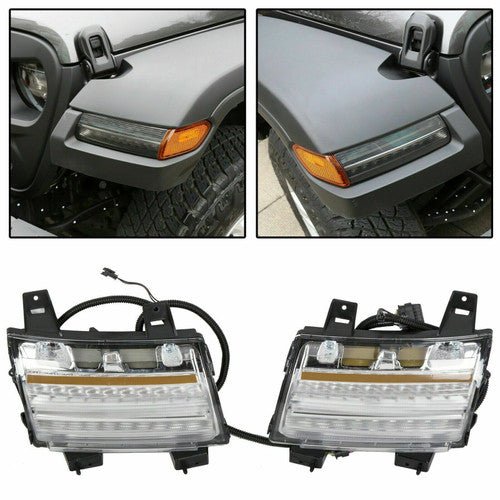 Fender Daytime Running LED Turn Signal Lamps for Jeep Wrangler JL 2018 - 2020 - GENSSI Lighting
