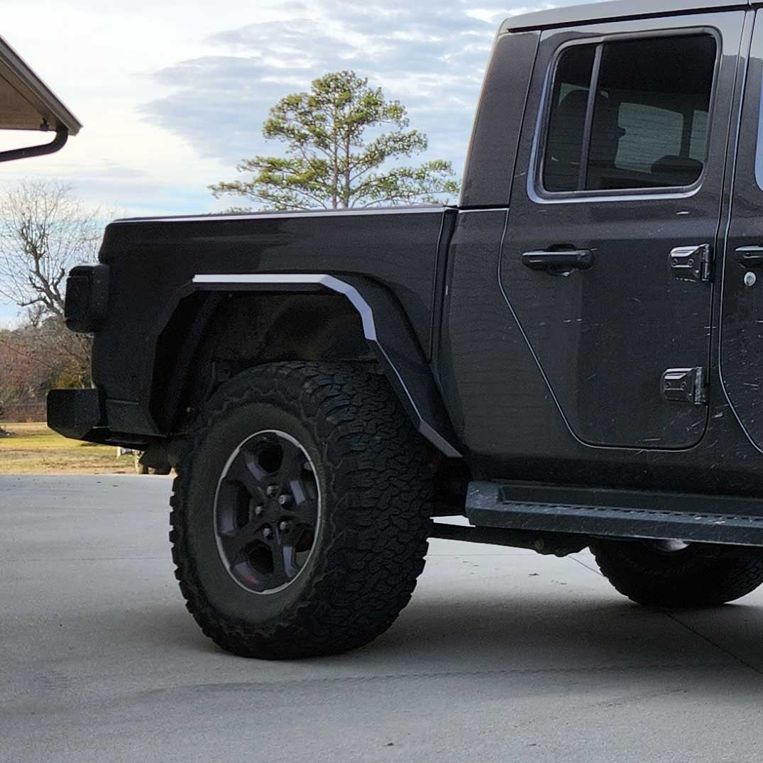 Front And Rear Crusher Metal Fender Flares for 2020-2025 Jeep Gladiator JT Exterior Part