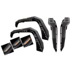 Front And Rear Fender Flares with LED Lights Black Steel for (2007 - 2018) Jeep Wrangler JK JKU - GENSSI Exterior Part
