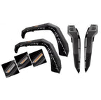 Front And Rear Fender Flares with LED Lights Black Steel for (2007 - 2018) Jeep Wrangler JK JKU - GENSSI Exterior Part